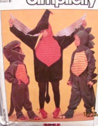 8332 PREHISTORIC BOY/ GIRL DINOS COSTUME PATTERN 2-4, 6-8, 10-12